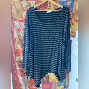 Bryn Walker striped cotton asymmetrical tunic, xl, good condition.